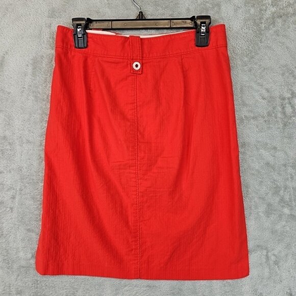 Armani Exchange Pencil Skirt Womens Size 4 Orange Side Slits Stretch VTG Y2K - Picture 2 of 7